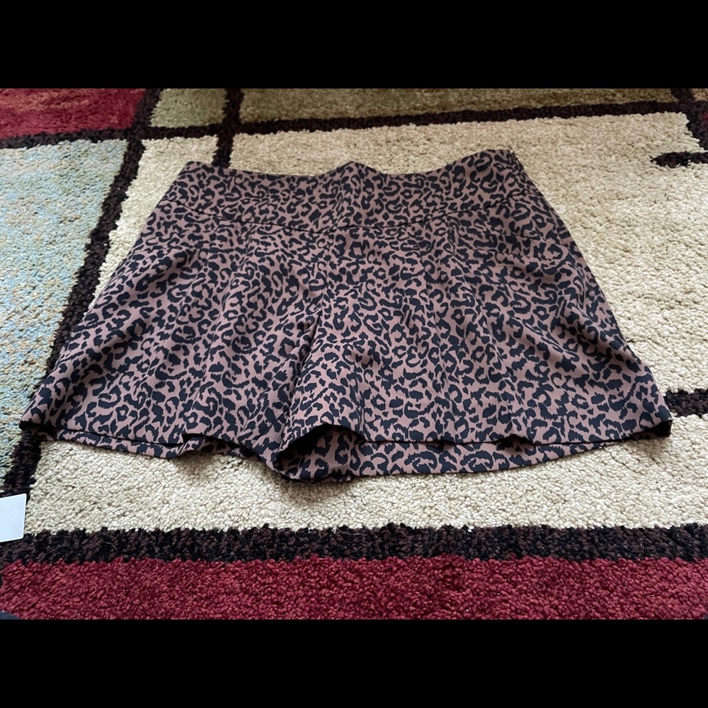 Loft leopard print shorts size 8